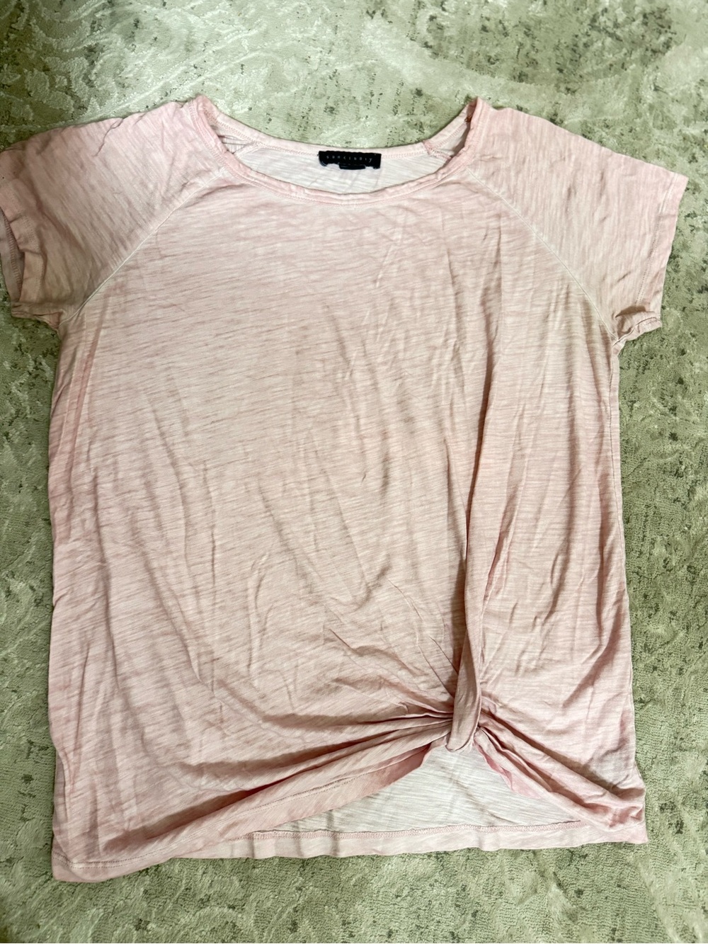 Sanctuary💓Light Pink Short Sleeve Twist-Front Tee